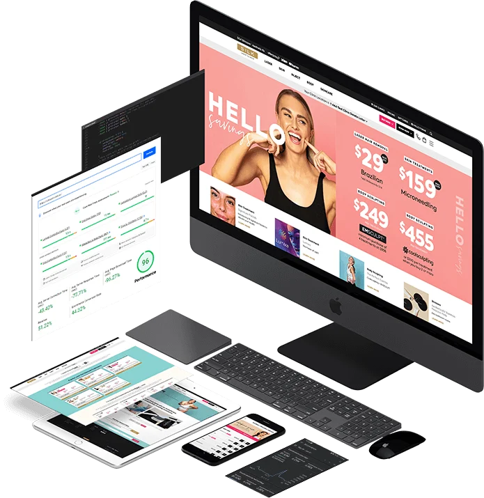 Click Click Media team hard at work around a table